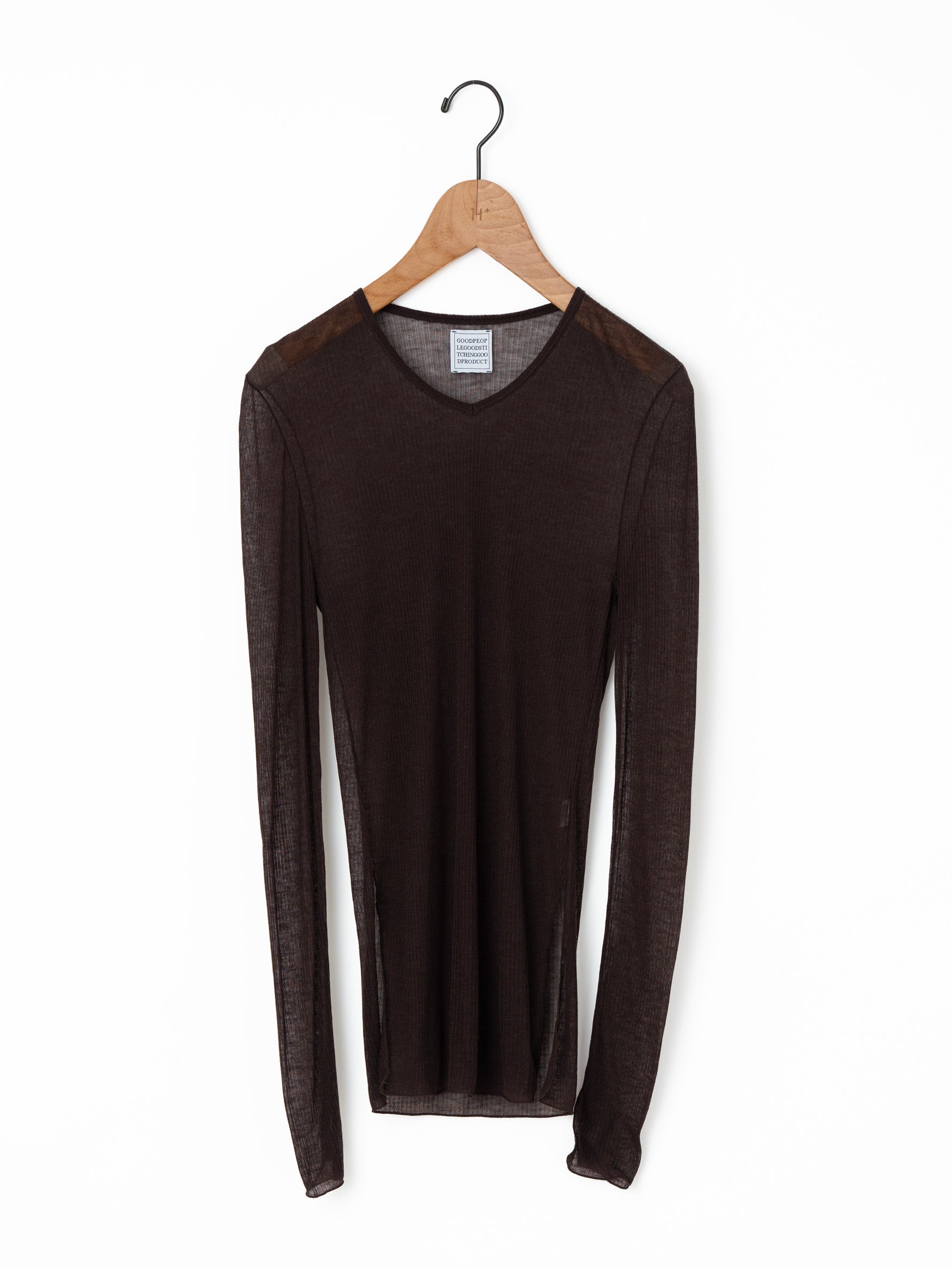 GGG | Side Slit V Neck Long Sleeve T 02-01-1963