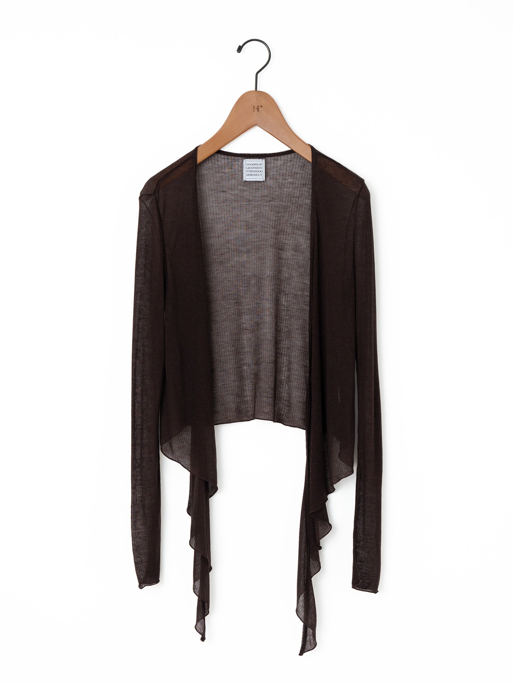 GGG | Tencel Cashmere Extra Soft Random Rib Two Way Cross Wrap Cardigan 02-01-1964