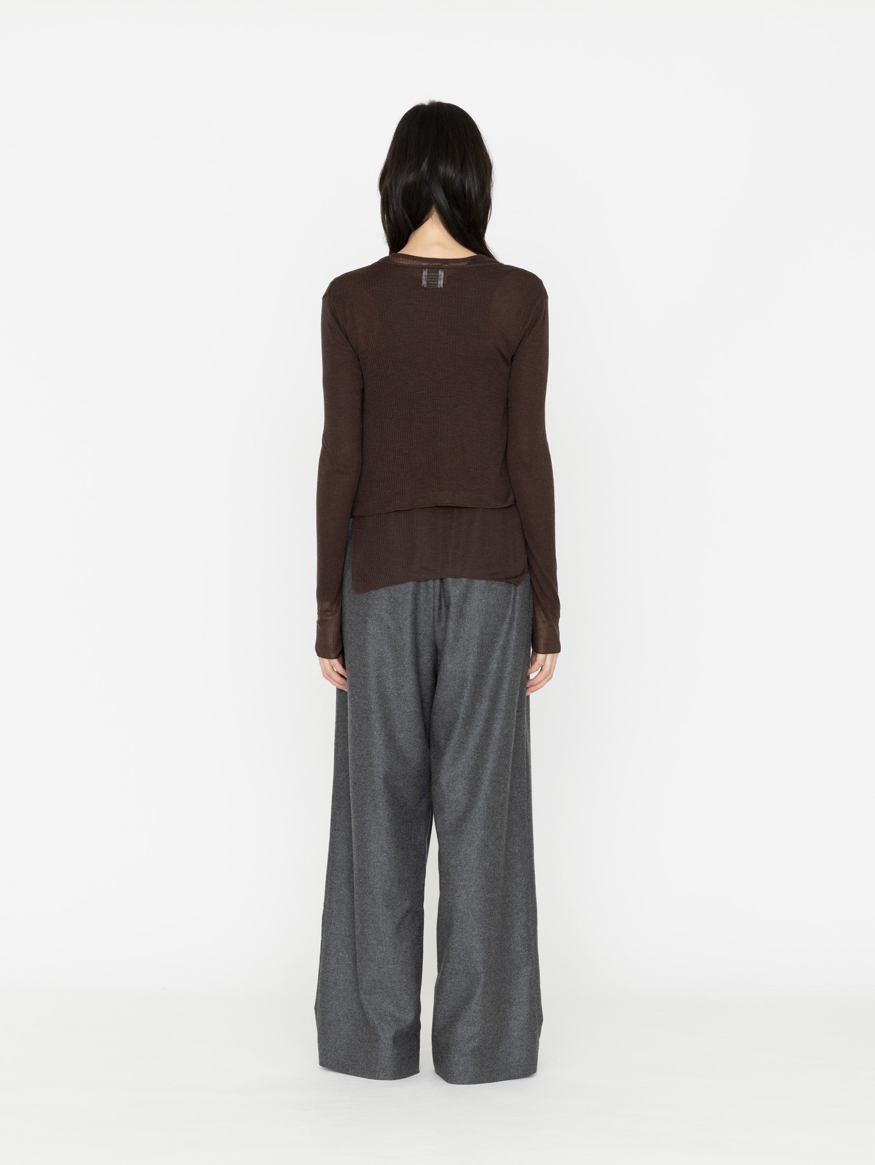 GGG | Tencel Cashmere Extra Soft Random Rib Two Way Cross Wrap Cardigan 02-01-1964
