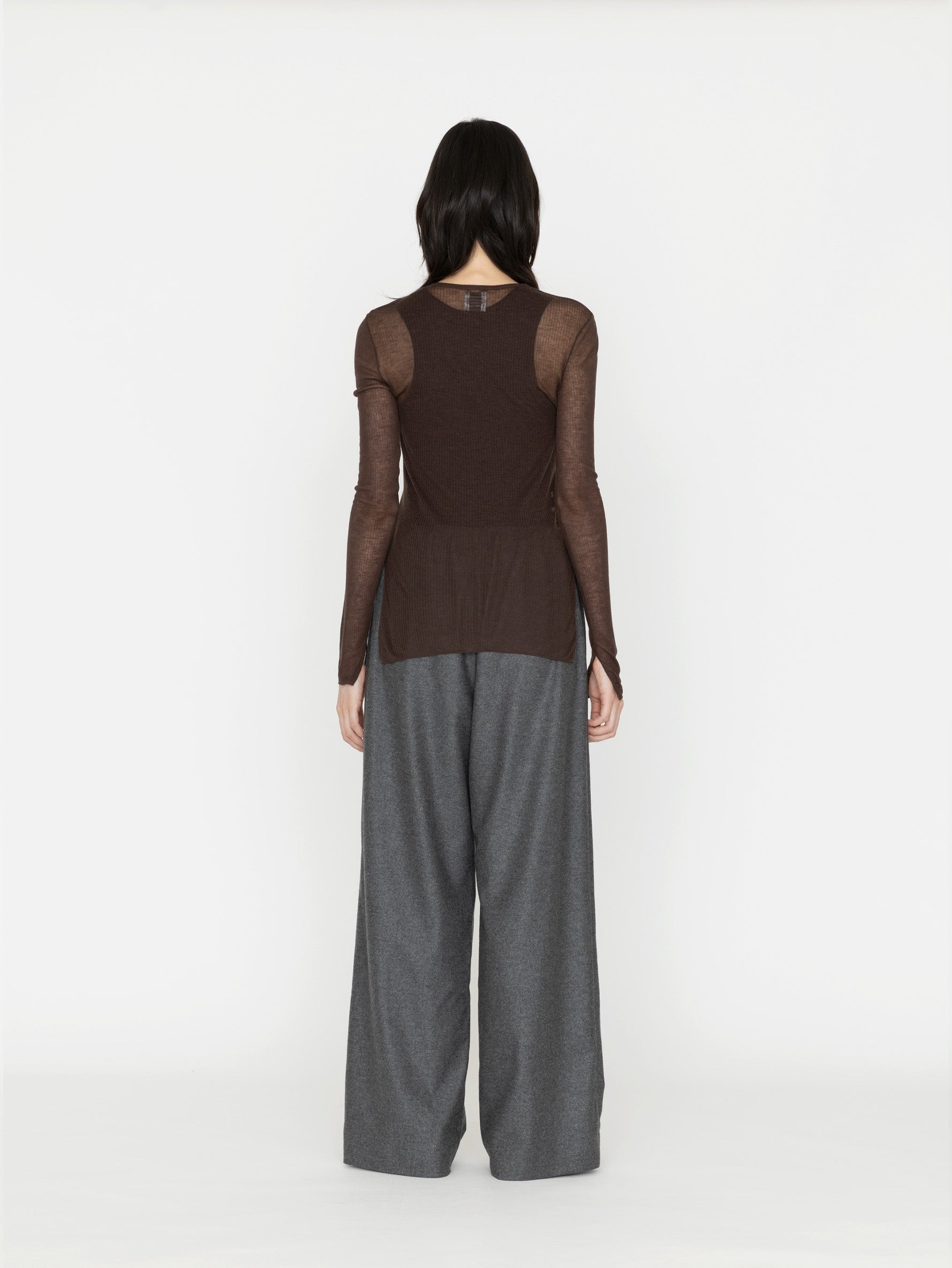 GGG | Side Slit V Neck Long Sleeve T 02-01-1963