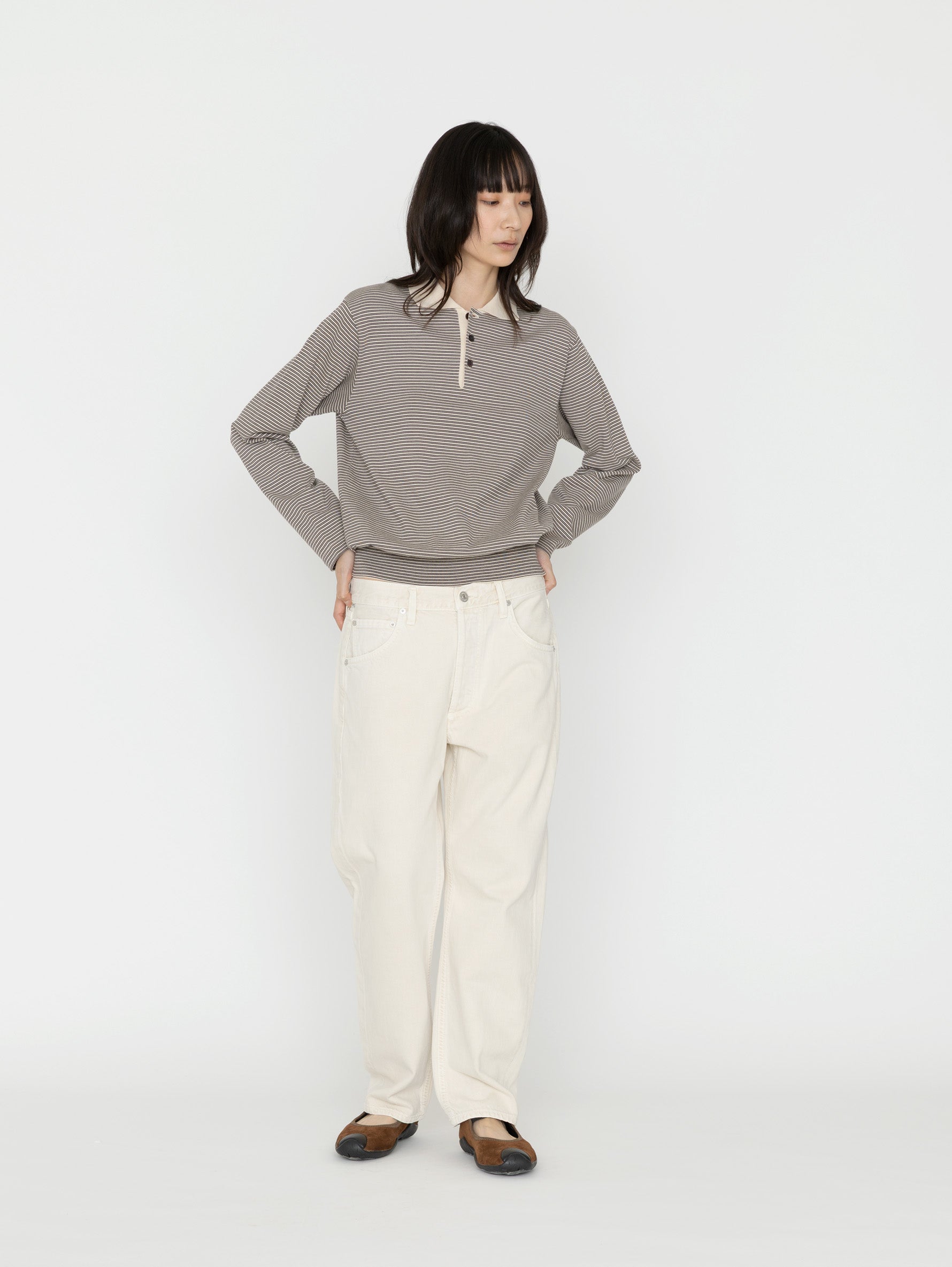 BATONER | BLOWSING POLO LONG SLEEVE T-SHIRT BN-26FL-004