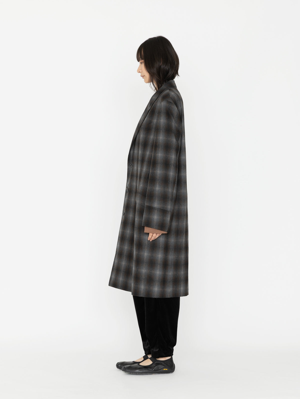 BOWTE | ITALIAN FABRIC OMBRE CHECK TAILORED COAT 262-07-0002