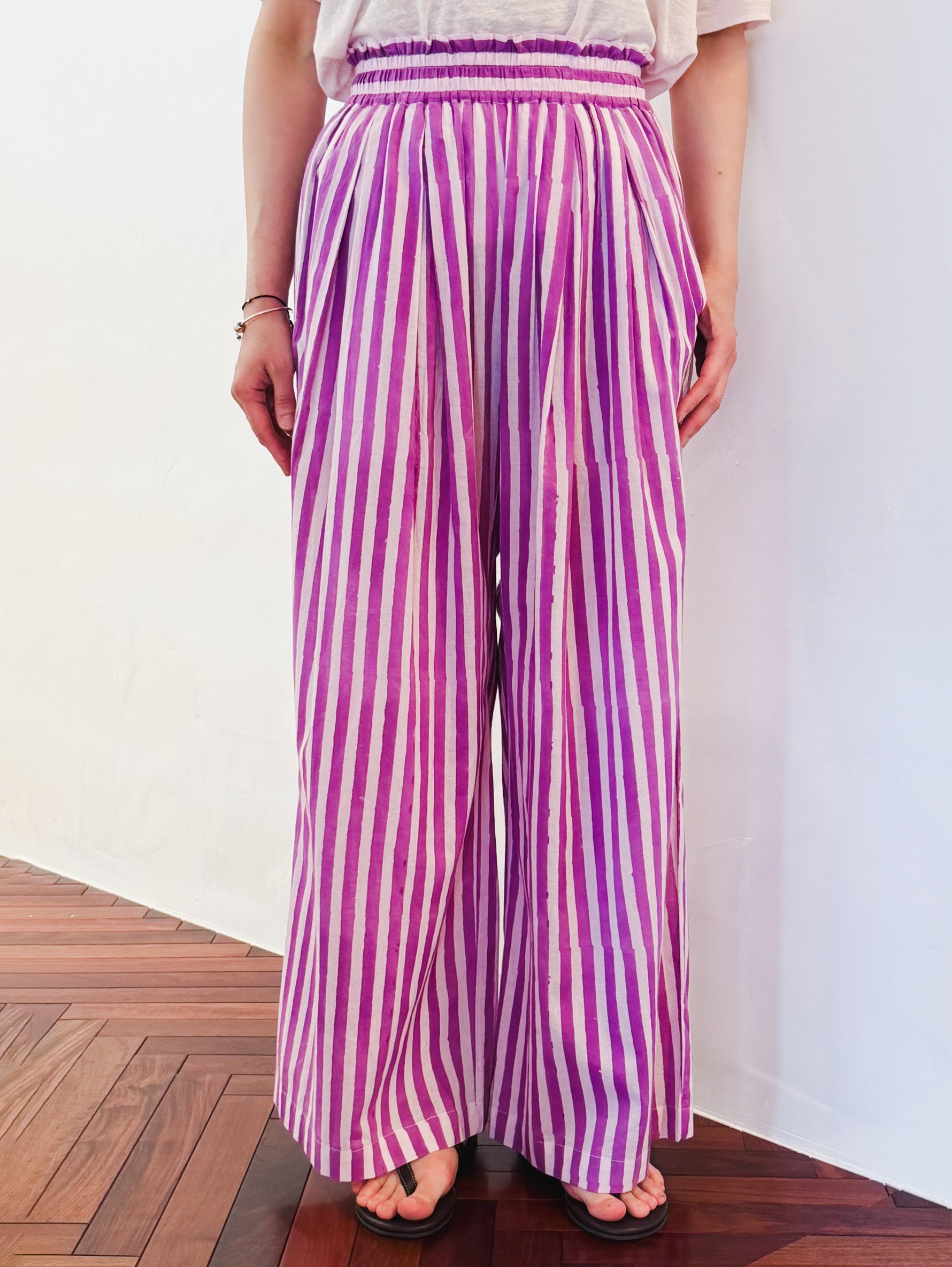 H.A.O | Block Print Wide Pants S24PT001