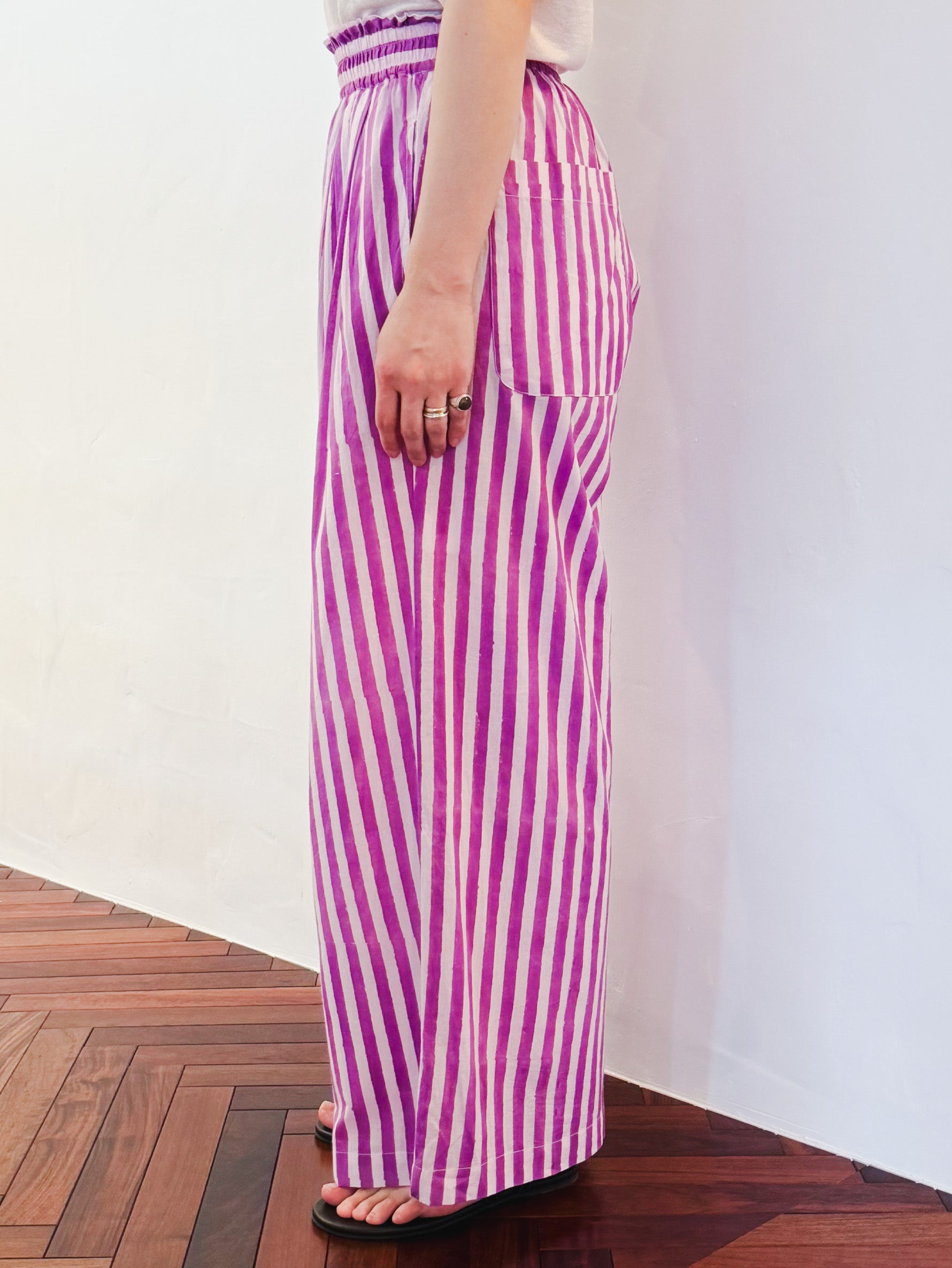 H.A.O | Block Print Wide Pants S24PT001