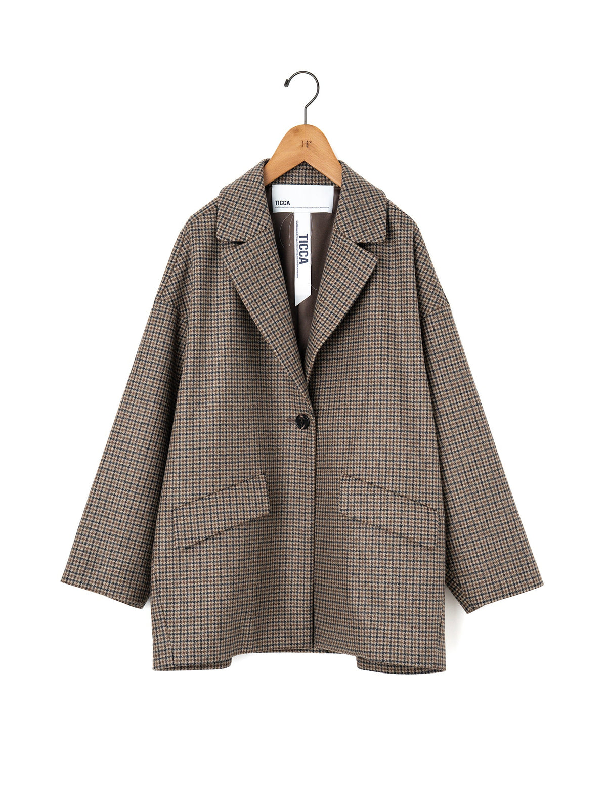 TICCA | チェックジャケコート TBEA-521 brown check（別注商品）