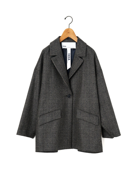 TICCA |チェックジャケコート/TBEA-521.グレーチェック