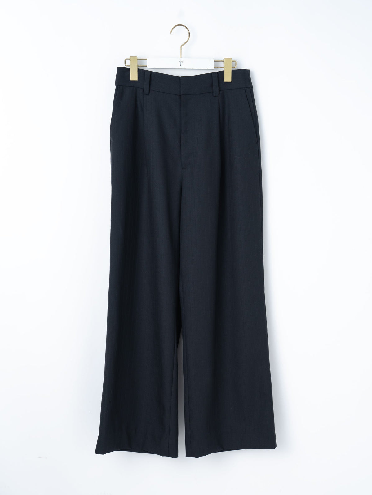 TICCA | ウールストライプワイドパンツ TBFA-332