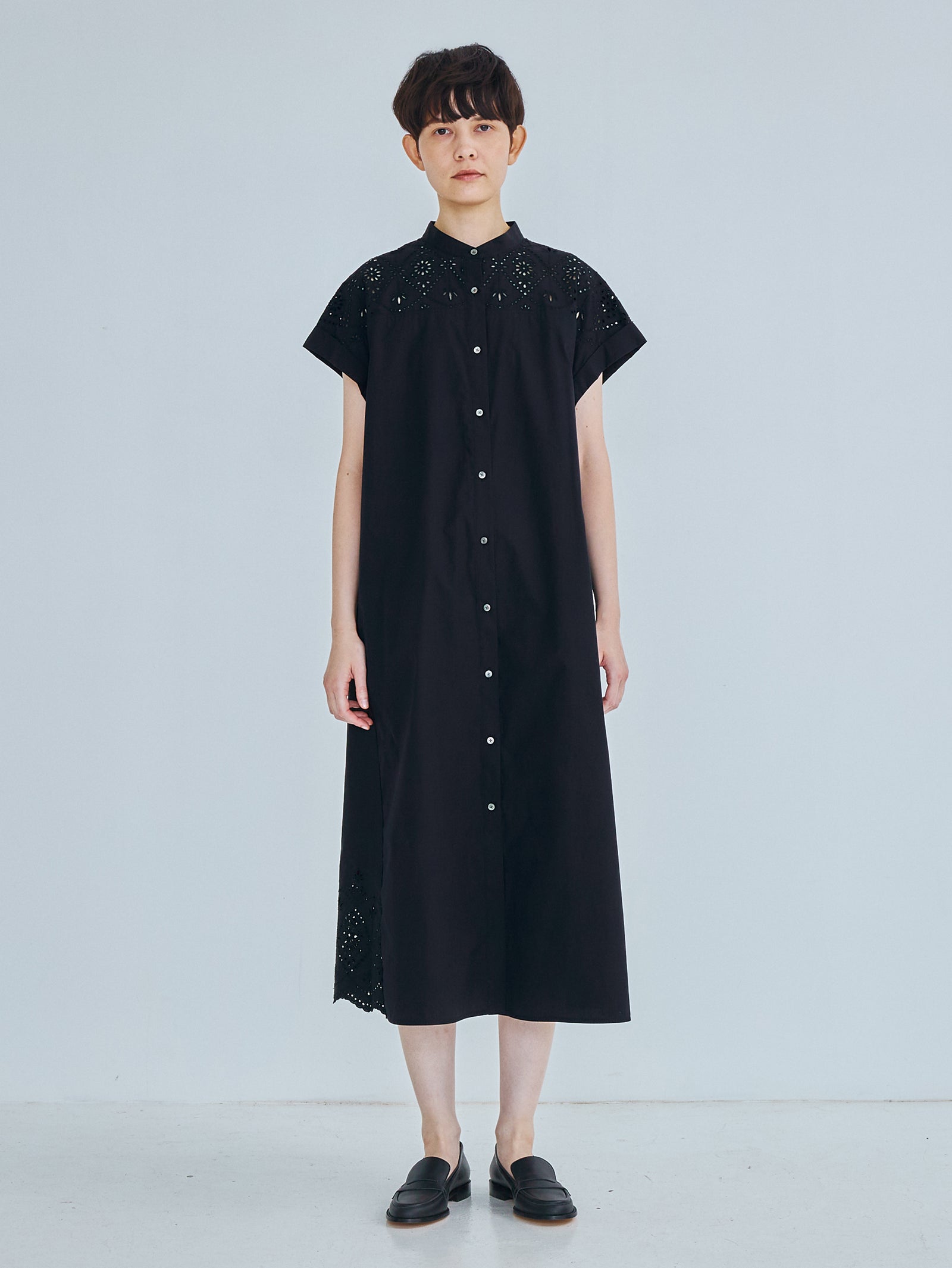 TICCA |TBFS-123 ﾚｰｽﾌﾚﾝﾁﾜﾝﾋﾟｰｽ / navy , khaki（色別注） – H+HELIOTROPE