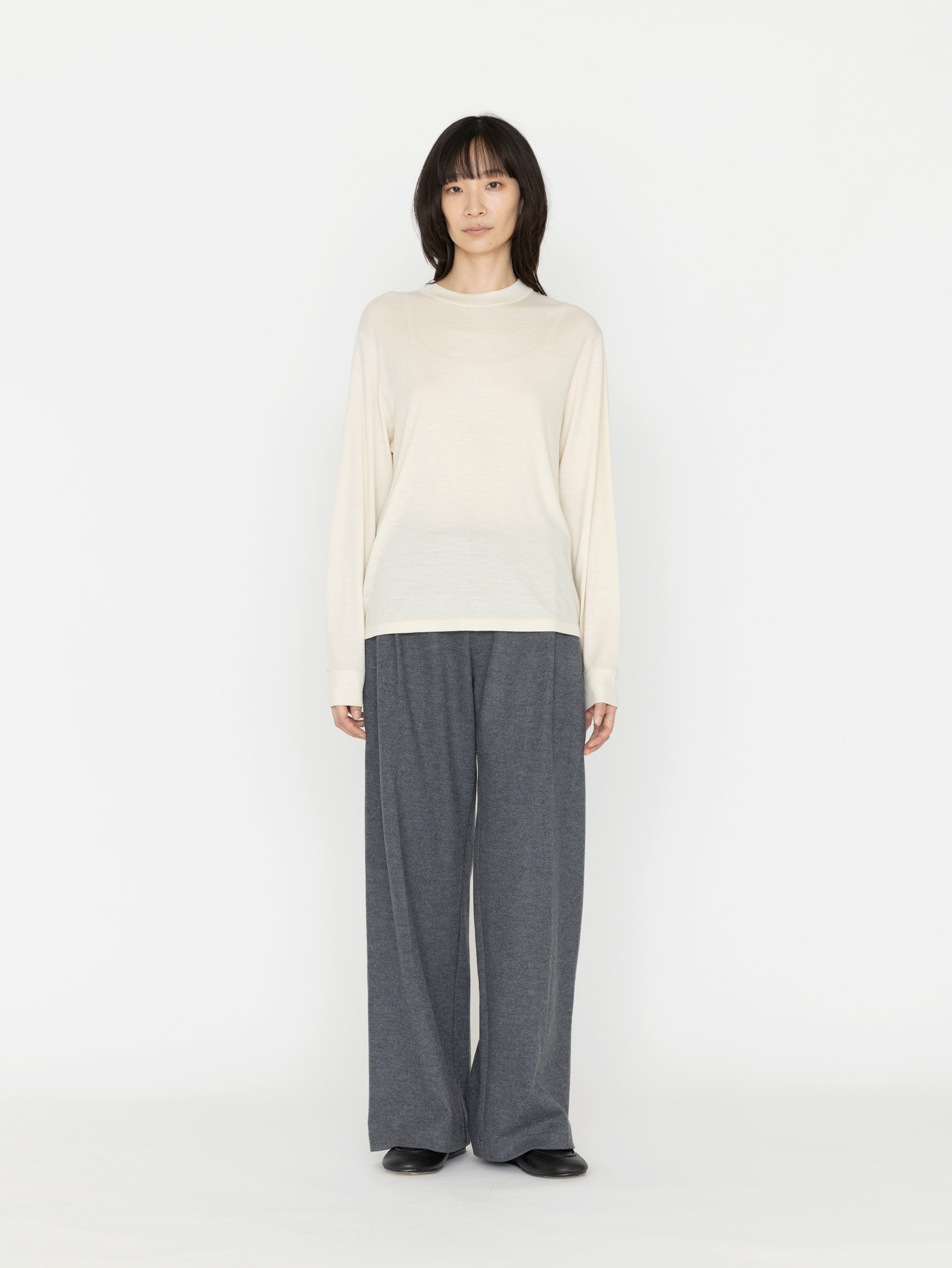 GGG | Comfort Super 140's Wooll Rib Crew Neck Lomg Sleeve T 02-01-1958