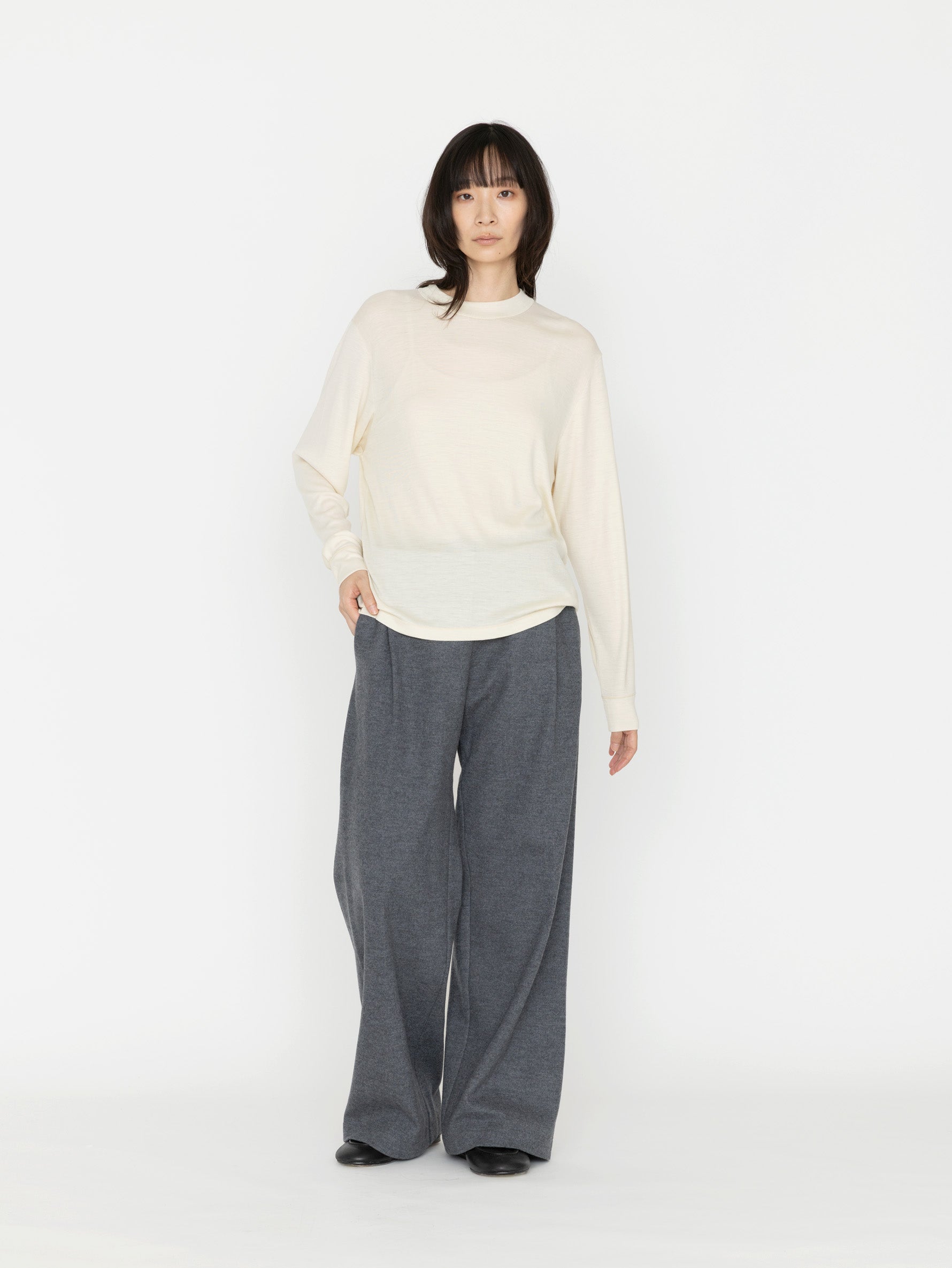 GGG | Comfort Super 140's Wooll Rib Crew Neck Lomg Sleeve T 02-01-1958