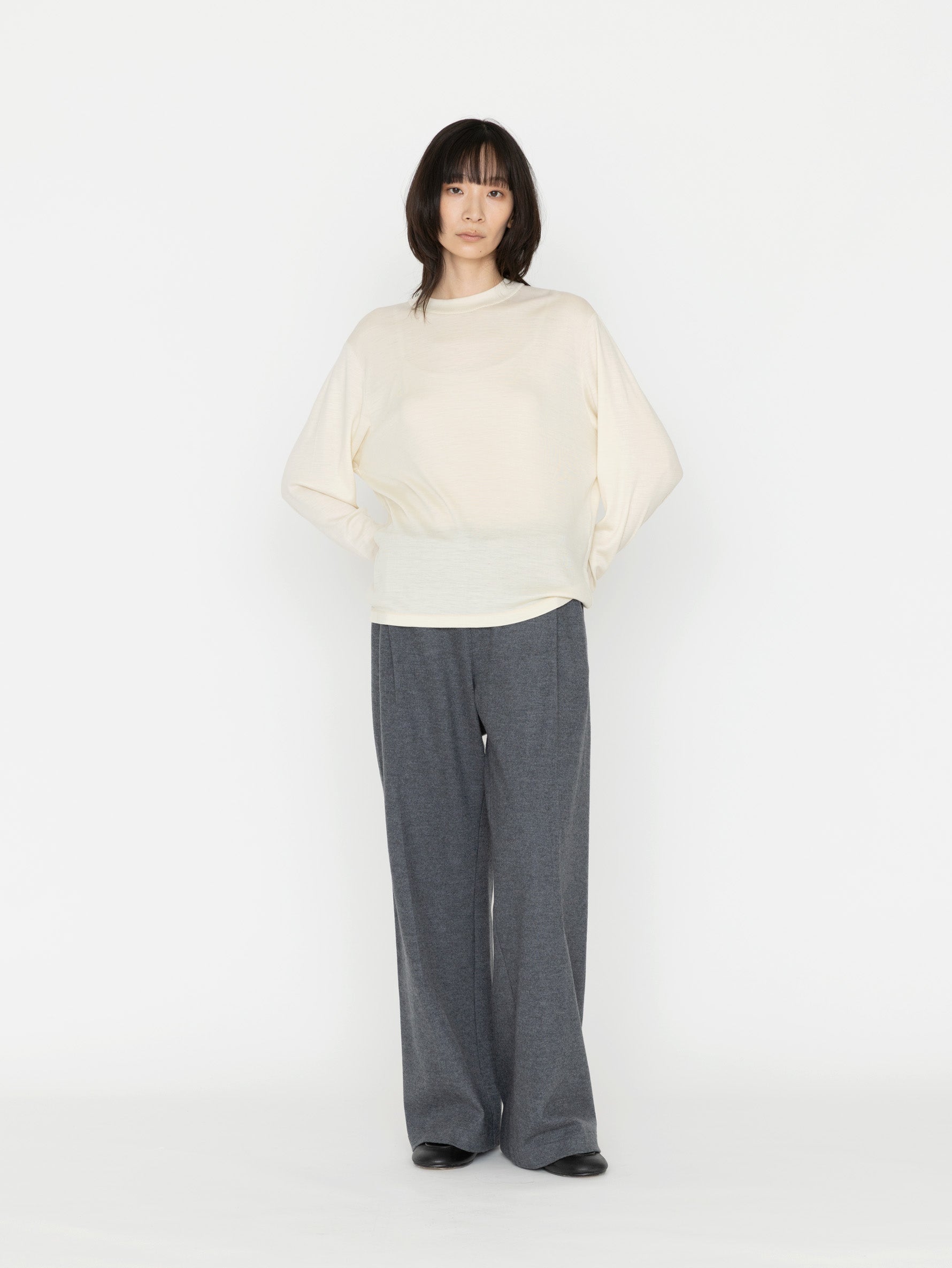 GGG | Comfort Super 140's Wooll Rib Crew Neck Lomg Sleeve T 02-01-1958