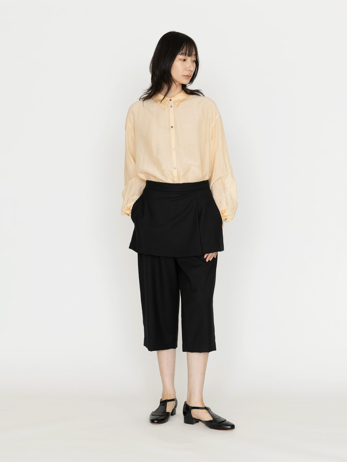 SEEALL | LAYERED KNEE PANTS SAW61 PT102