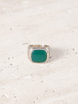 GEROCHRISTO | Silver Ring 925 with Green Agate 2965