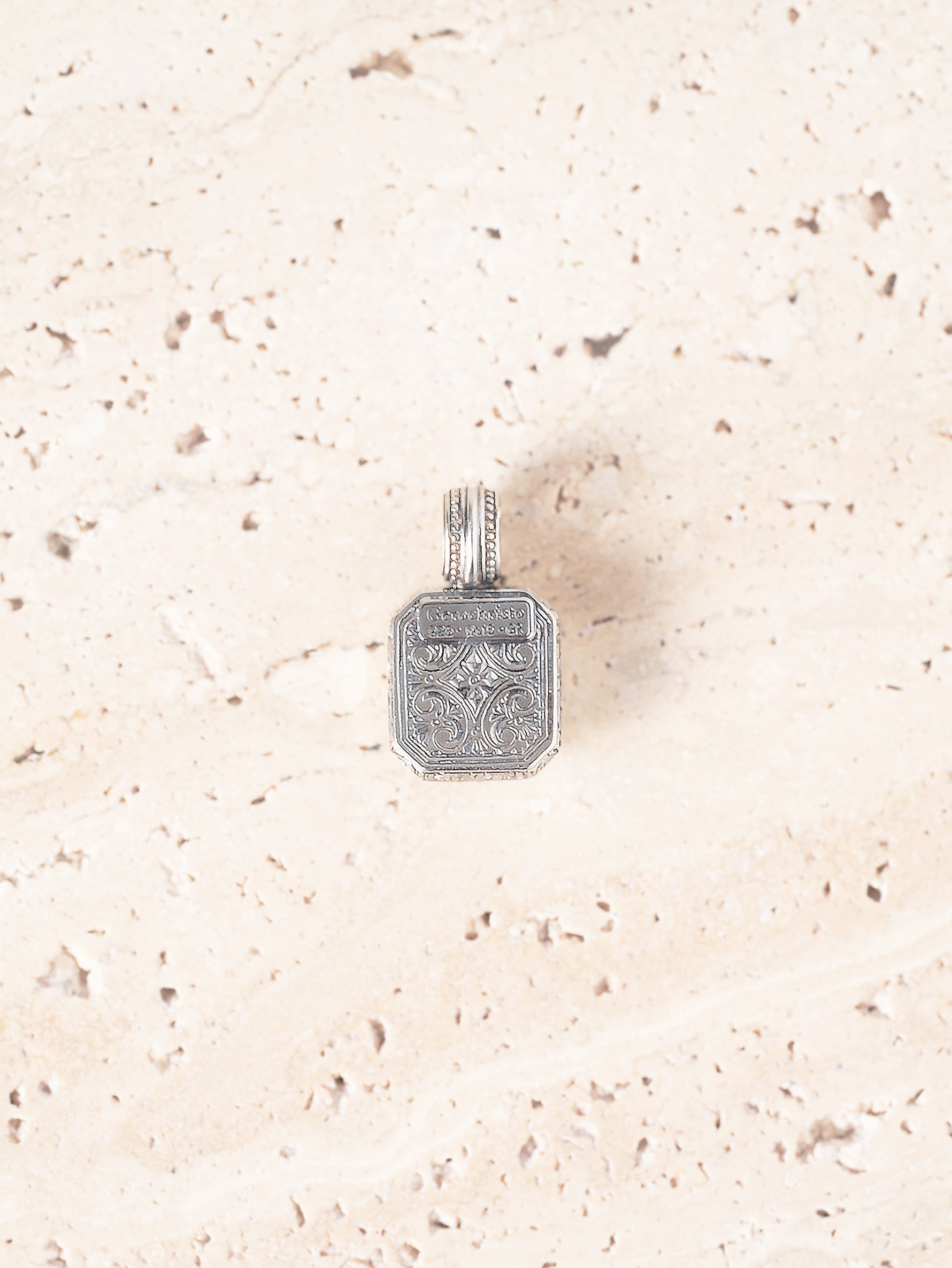 GEROCHRISTO | Silver Pendant 925 with Green Agate 3422