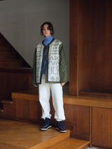 manipuri | ＜ミリタリージャケットUNISEX＞リバーシブル　クロスステッチバンダナ