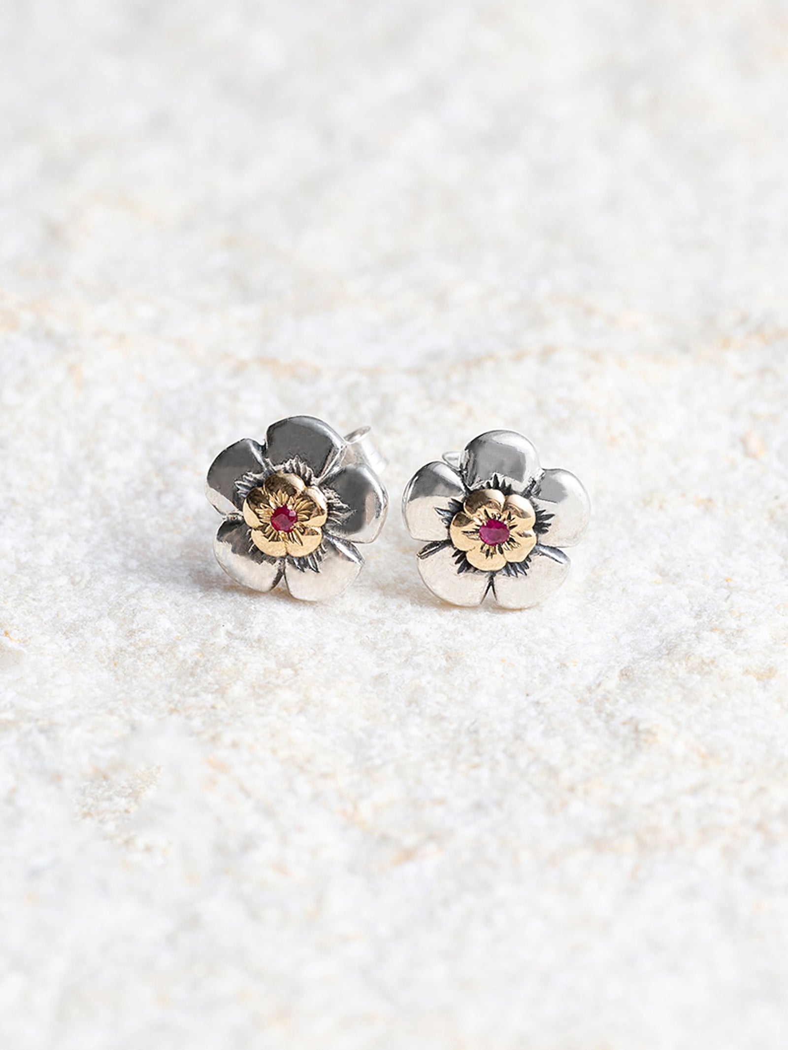 GEROCHRISTO | Harmony Stud With Rubies Pierce – H+HELIOTROPE