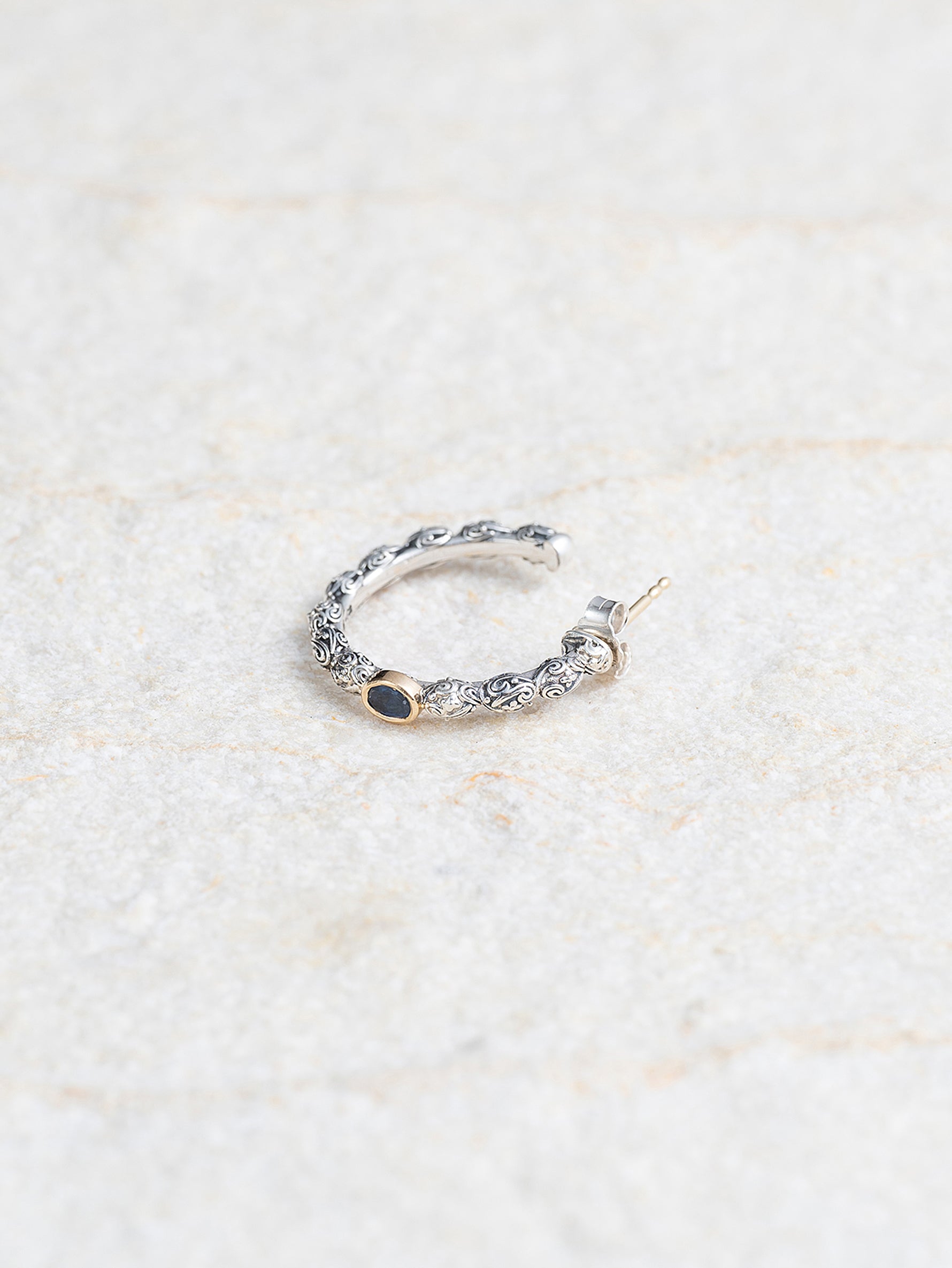 GEROCHRISTO | Sapphire Stone Hoop Pierce