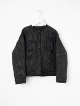 manipuri | ＜キルティングクルーネックジャケット＞リバーシブル　タパ