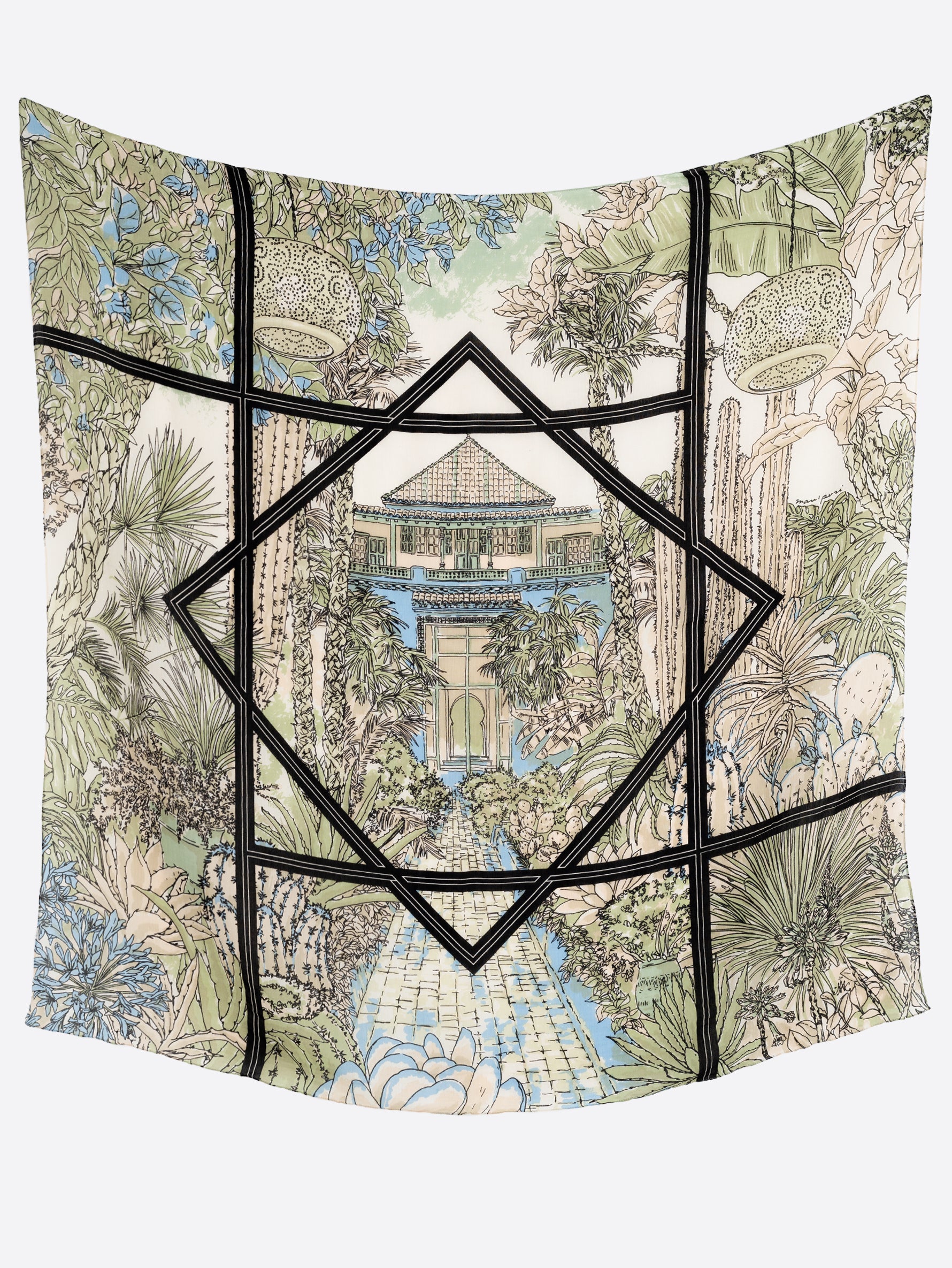 manipuri | ＜コットンシルクストール120＞サキュレントガーデン 0151333011