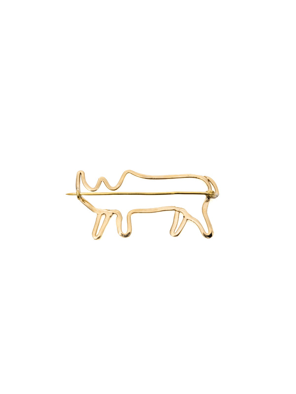 Miriam Nori  | spilla/broach/ spilla rinoceronte a cornice