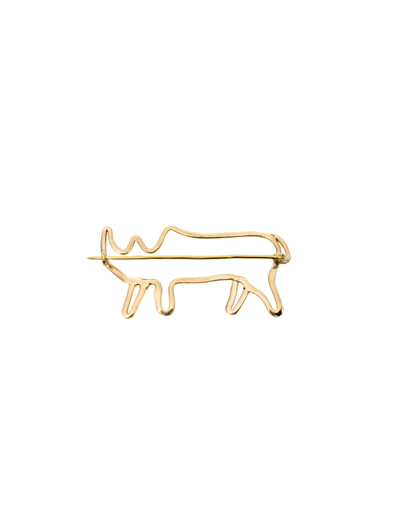 Miriam Nori  | spilla/broach/ spilla rinoceronte a cornice