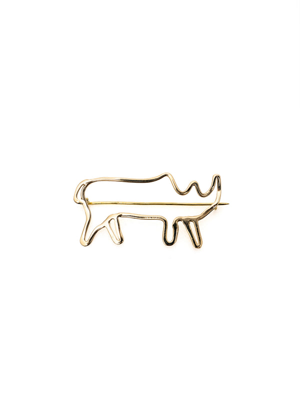 Miriam Nori  | spilla/broach/ spilla rinoceronte a cornice