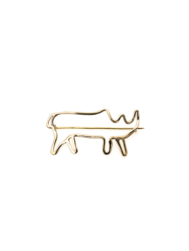 Miriam Nori  | spilla/broach/ spilla rinoceronte a cornice