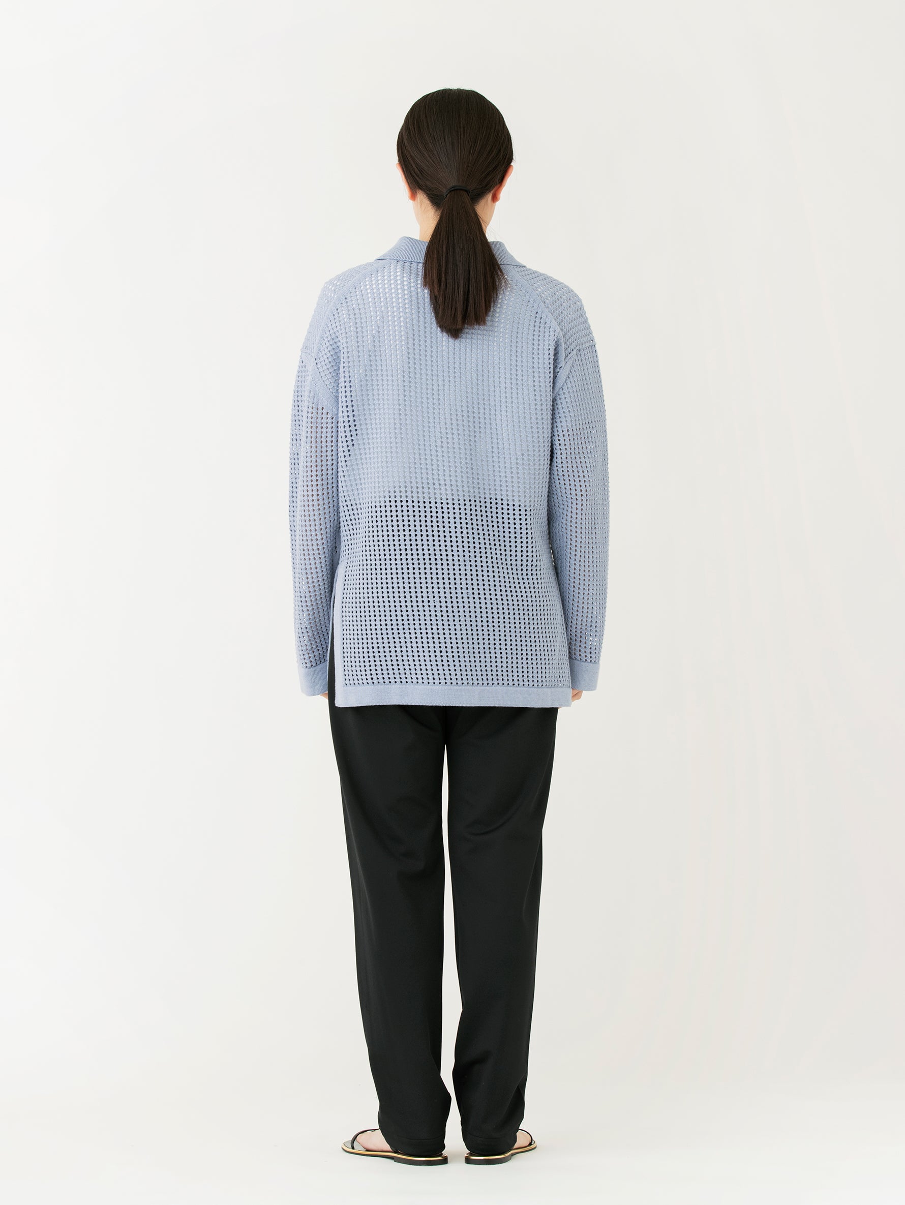 BATONER  | SUMMER KNIT POLO COLLAR CARDIGAN BN-23SL-023