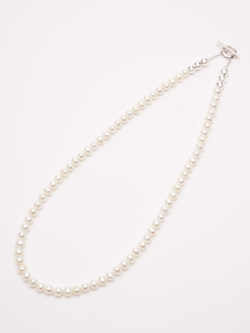 SYMPATHY OF SOUL STYLE シンパシーオブソウルスタイル Pearl Beads T-bar Necklace パールビーズネックレス