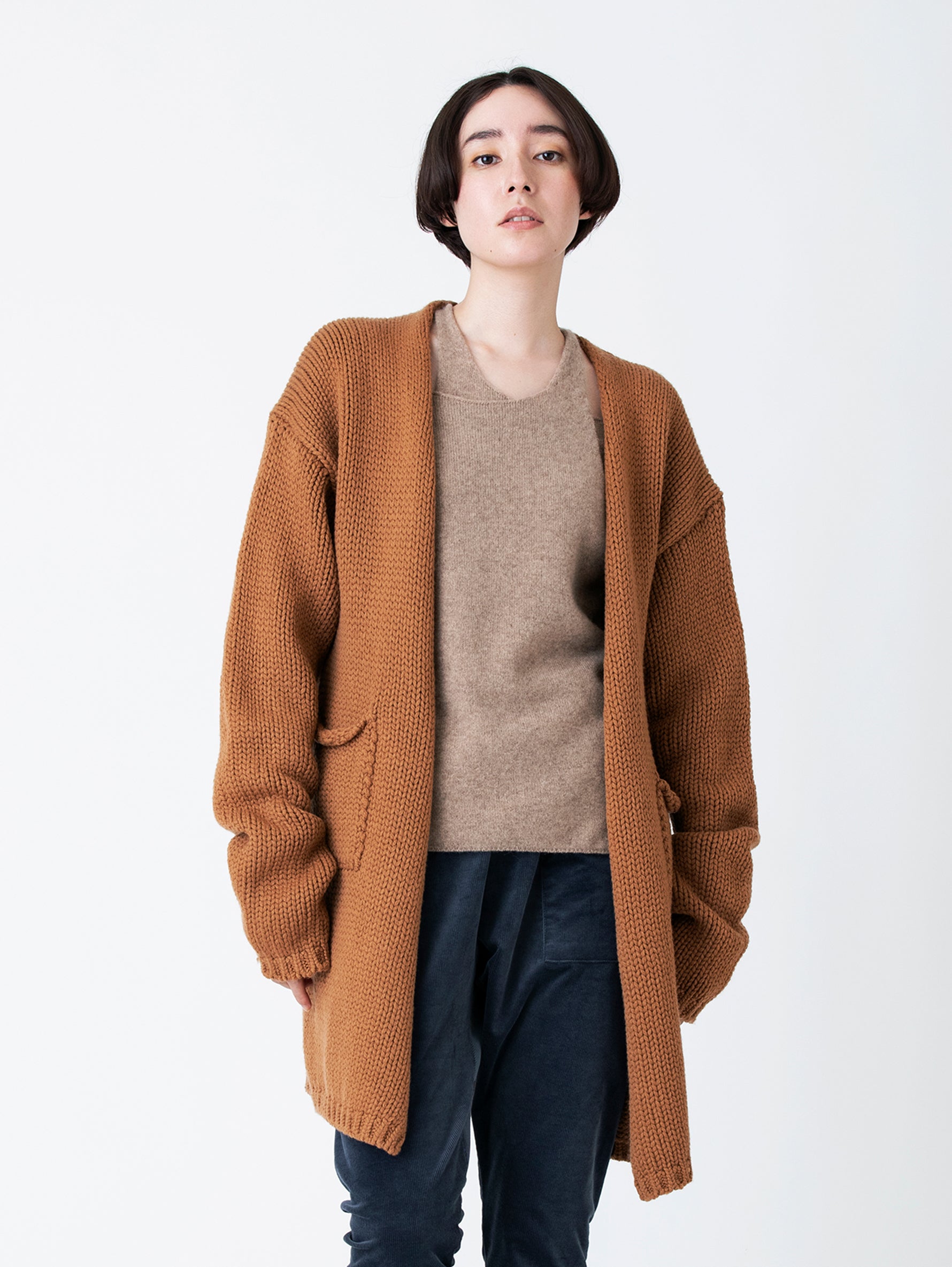 BLUEBIRD BOULEVARD ブルーバードブルーバード ファインラム＆カシミヤバルキーニットカーディガン