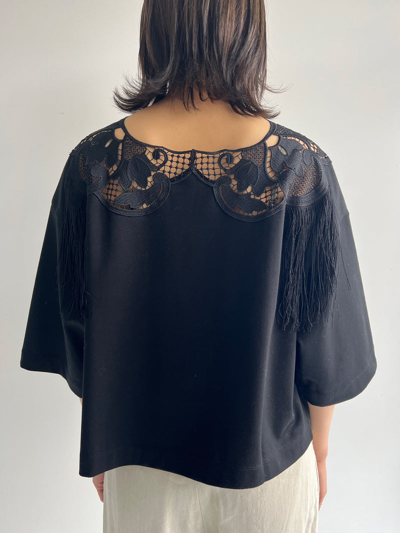 Lachement | ブローチワイドショートTシャツ