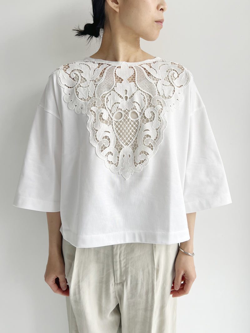 Lachement | ブローチワイドショートTシャツ