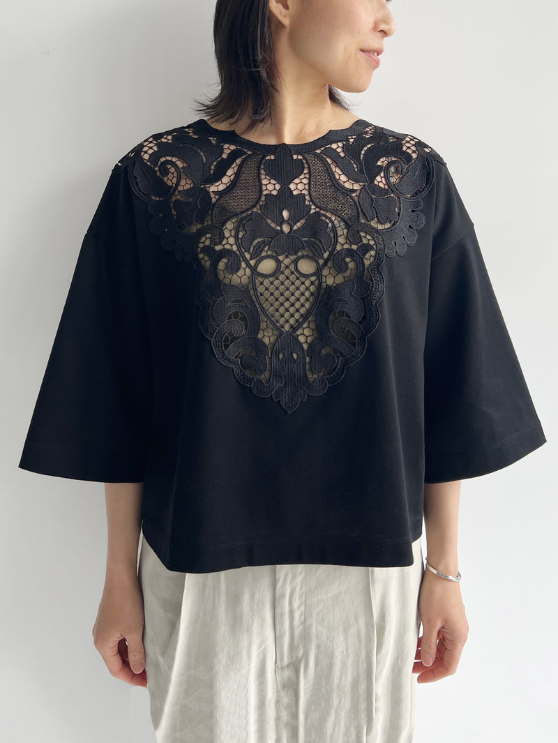 Lachement | ブローチワイドショートTシャツ