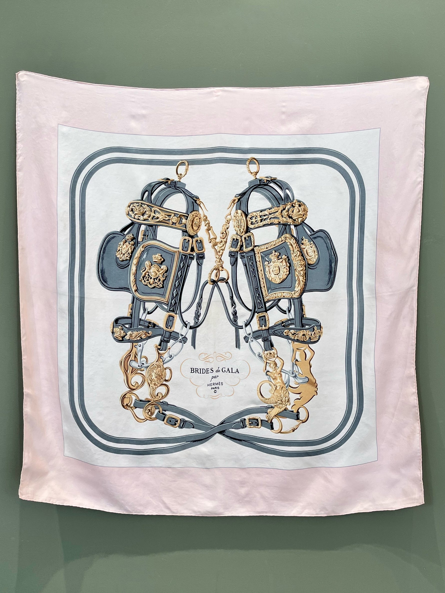 HERMES エルメス ヴィンテージスカーフ BRIDES DE GALA カレ90