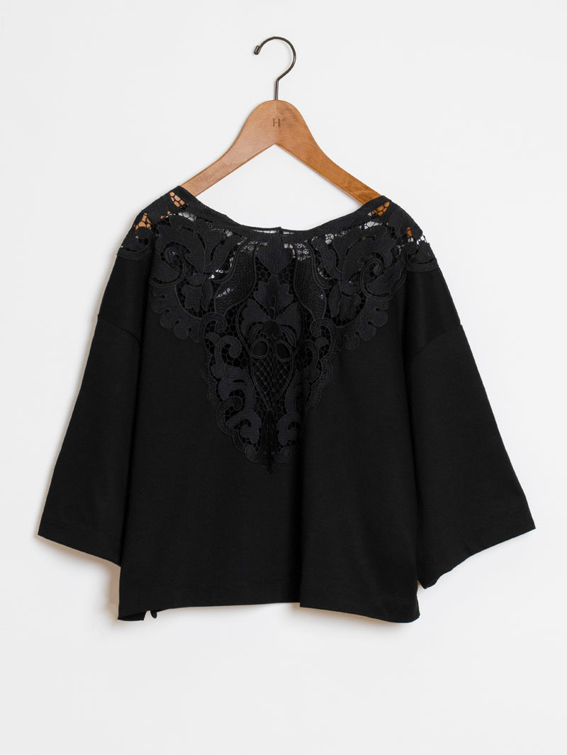 Lachement | ブローチワイドショートTシャツ