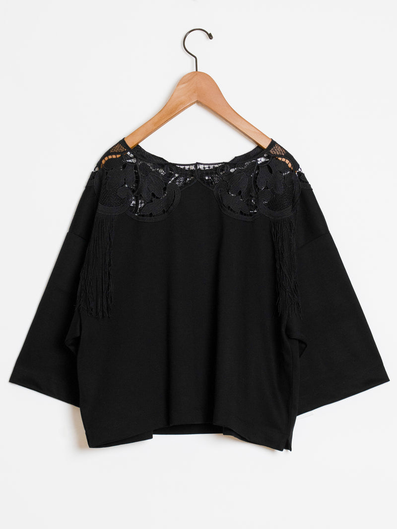 Lachement | ブローチワイドショートTシャツ