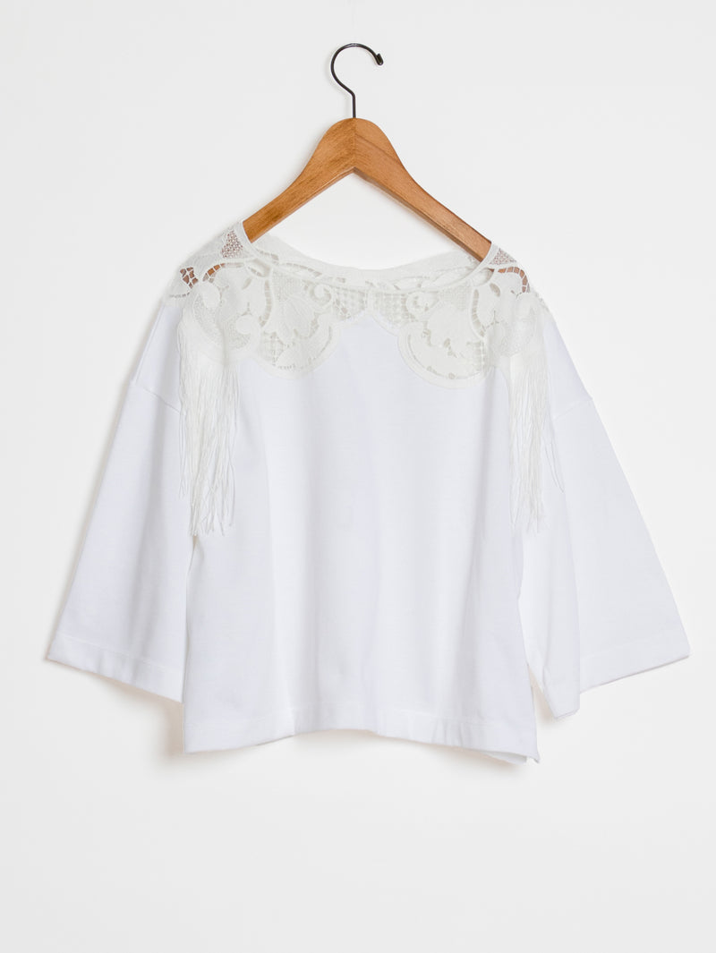 Lachement | ブローチワイドショートTシャツ